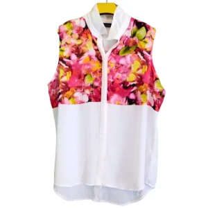 Floral and White Cool Breeze Blouse