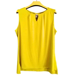 Casual Sleeveless Yellow Top