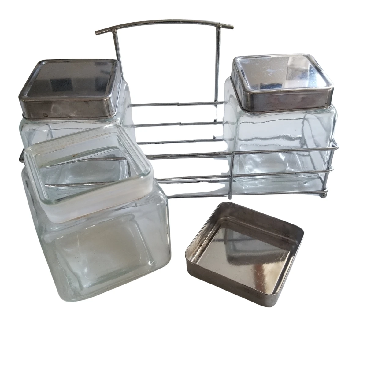 3 Pc Glass Jar Set - Image 3