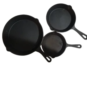 3 Pc Cast Iron Frying Pan Set